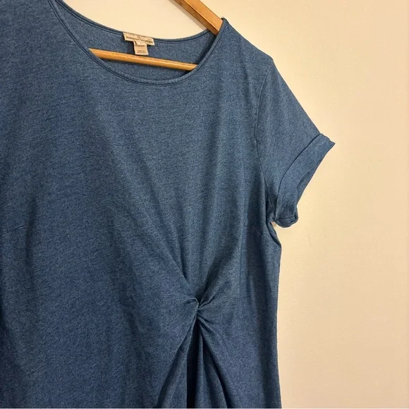 Anthropologie HOLDING HORSES Twist Front Dress Blue Size L - Picture 4 of 13